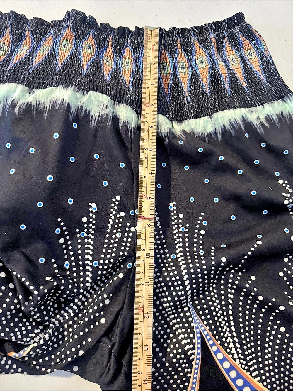 QIANXIZAN Printed Harem Pants Black Size Medium boho - Picture 6 of 7